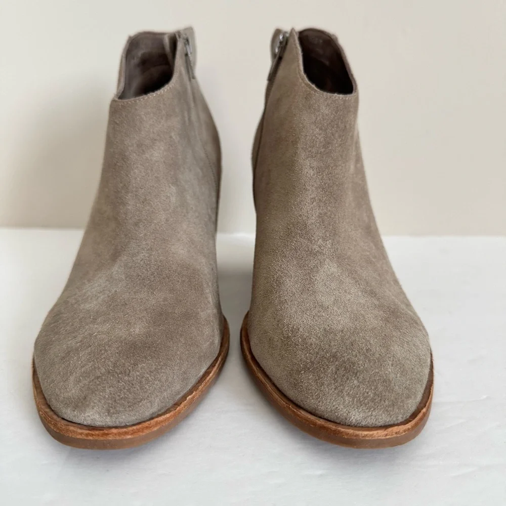 Jeffrey Campbell Laszlo Tan Taupe Suede Block heel Ankle Boots 11